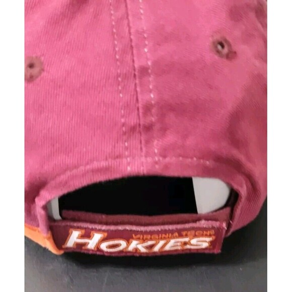 VIRGINIA TECH HOKIES Hat Cap Adjustable Size Maroon Embroidered Logo - Picture 4 of 6